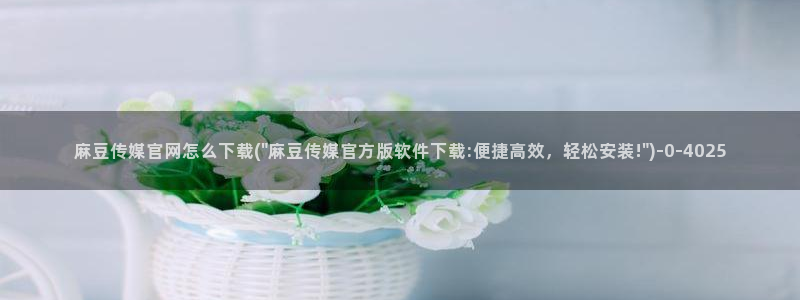 麻豆专题标题