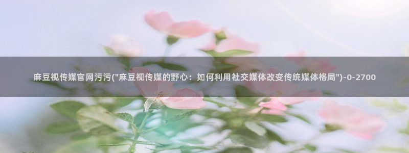 麻豆影视专题